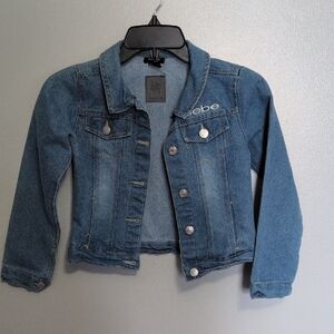 Girls Bebe Blue Denim Jacket Size 7/8